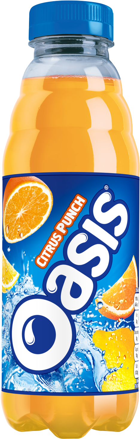 Oasis Citrus Punch Bottle PNG with transparent background