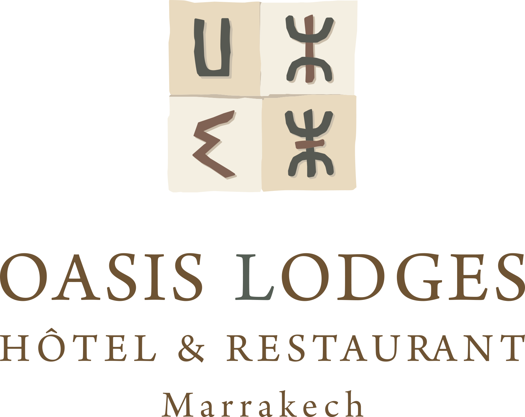 Oasis Lodges Hotel Restaurant Logo PNG with transparent background