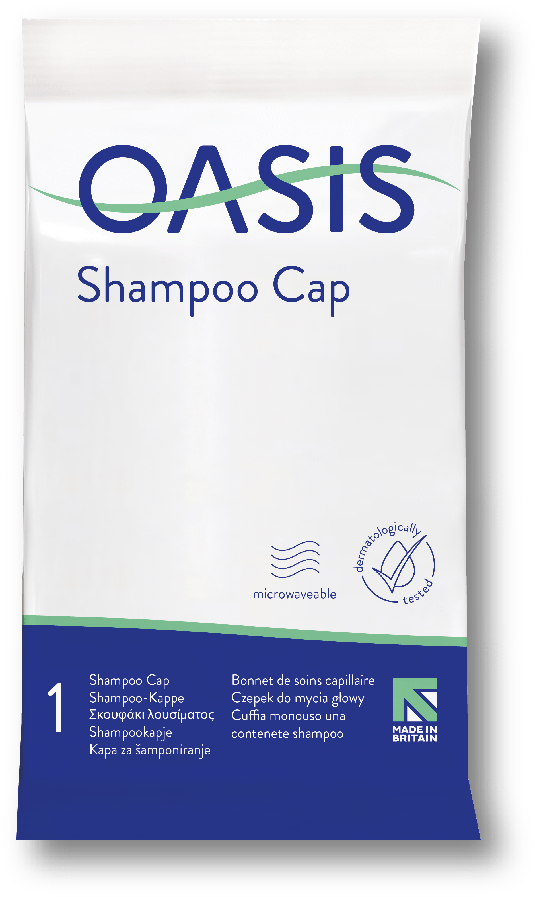 Oasis Shampoo Cap Product Packaging PNG with transparent background