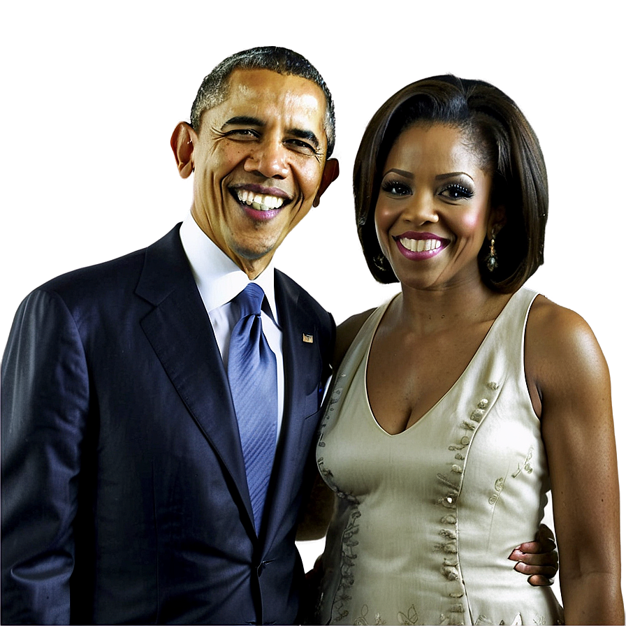 Obama and Michelle PNG 14 PNG image with a transparent background, free high-resolution download