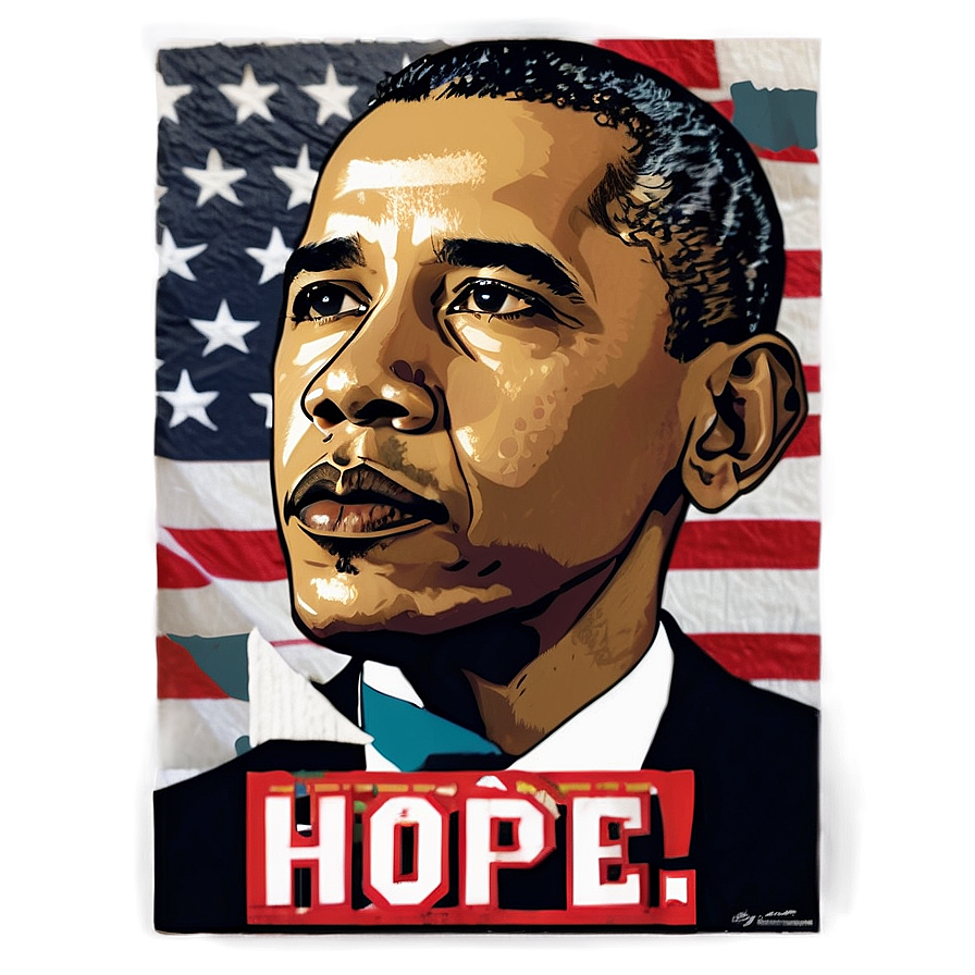 Obama Hope Poster PNG mak95 PNG image with a transparent background, free high-resolution download
