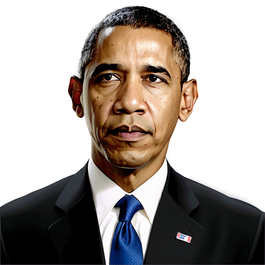 Obama Portrait PNG 05242024 PNG image with a transparent background, free high-resolution download