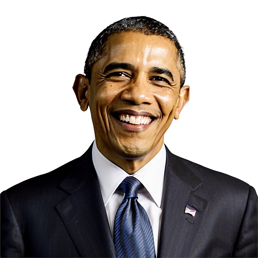 Obama Smiling PNG oif37 PNG image with a transparent background, free high-resolution download