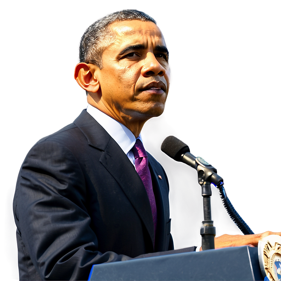 Obama Speech PNG 05242024 PNG image with a transparent background, free high-resolution download