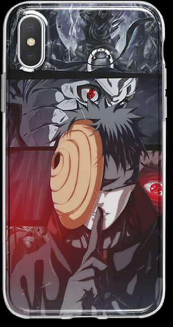 Obito Uchiha Anime Phone Case PNG with transparent background