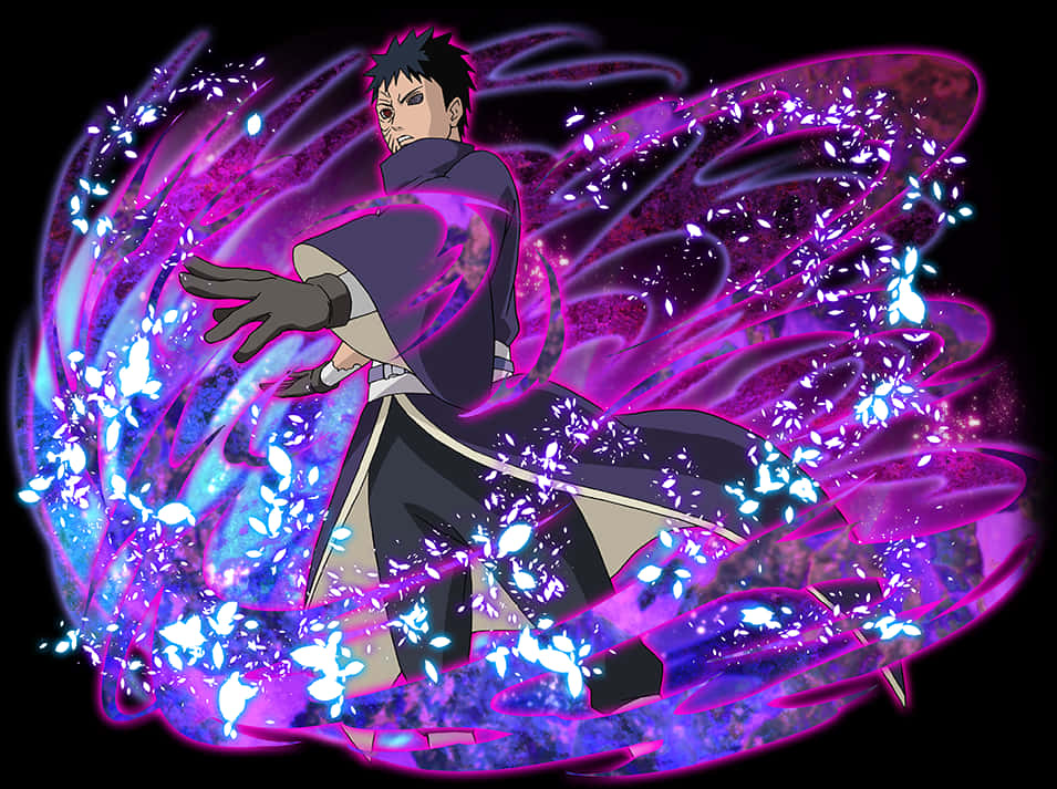 Obito Uchiha Power Display PNG with transparent background