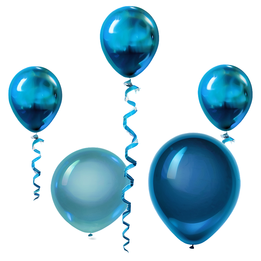 Ocean Blue Balloons Png Mjh20