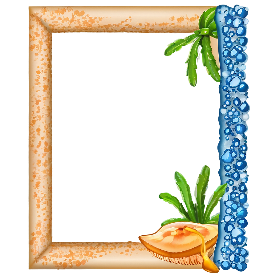 Ocean Cute Frame Png 06262024