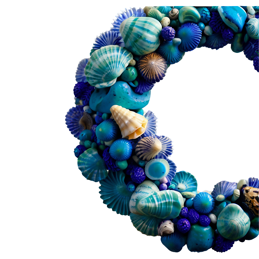 Ocean-inspired Shell Wreath Png 05242024