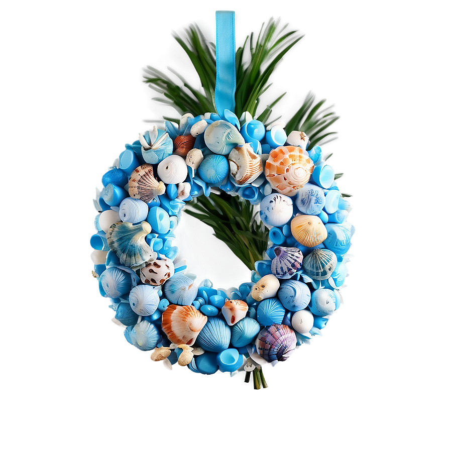 Ocean-inspired Shell Wreath Png Oes84