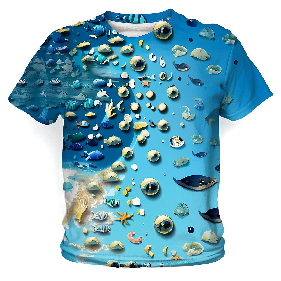 Ocean Inspired T-shirt Png Dfv