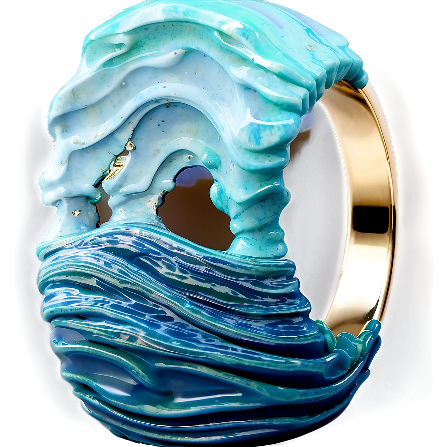 Ocean Inspired Wave Rings PNG 06122024 PNG with transparent background