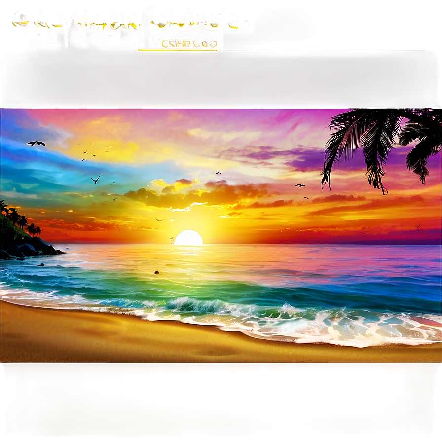 Ocean Sunset View PNG 36 PNG with transparent background