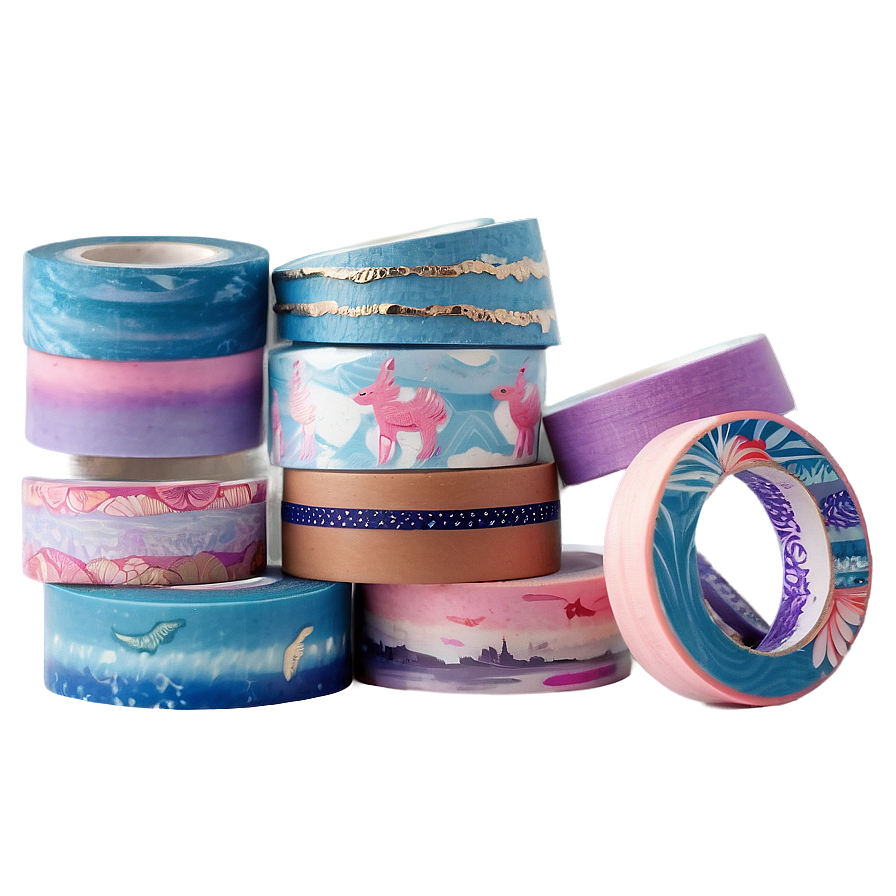 Ocean Washi Tape Aesthetic Png 06272024