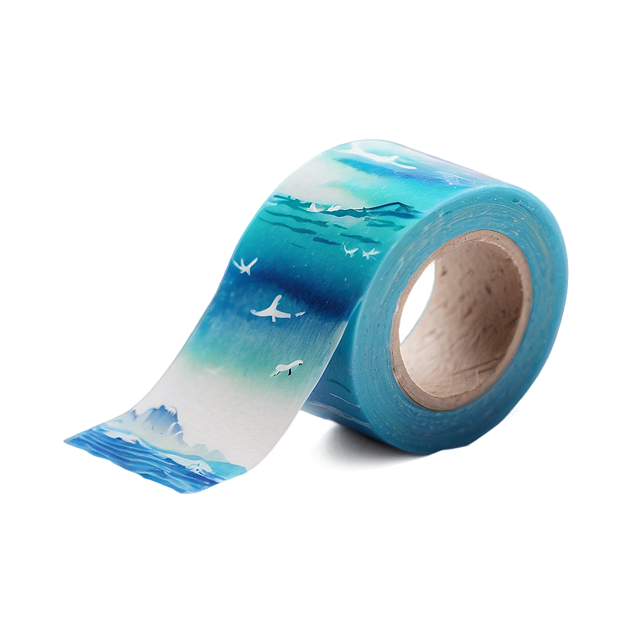 Ocean Washi Tape Aesthetic Png 32