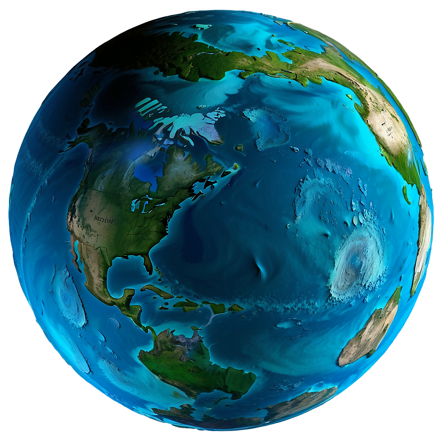 Oceanic Blue Planet Representation Png Cxa47