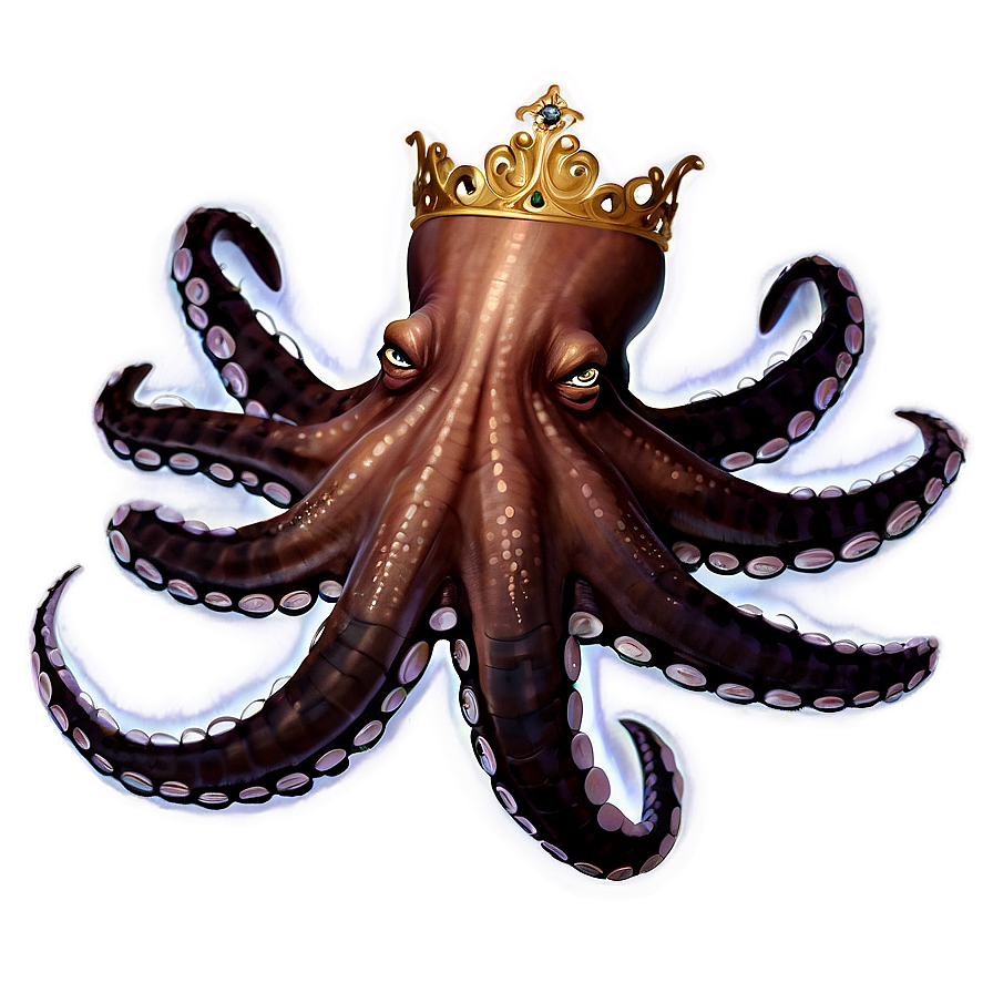 Octopus With Crown Png Ffn20