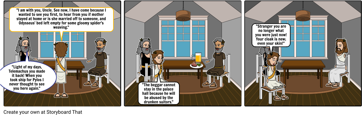 Odysseusand Telemachus Reunion Comic Strip