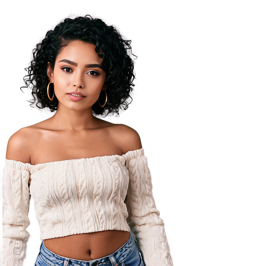 Off Shoulder Crop Top Png Fab43