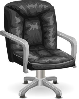 Office Chair Black Illustration