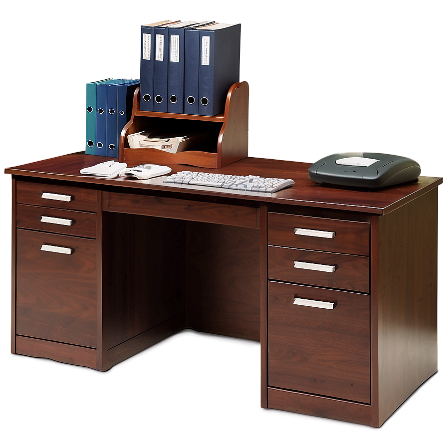 Office Desk With Drawers Png Rvf