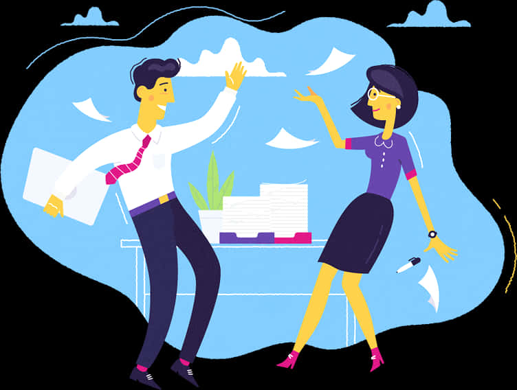 Happy Employees Recognizing Good Work - Employee Working Clipart Transparent, HD Png Download PNG with transparent background