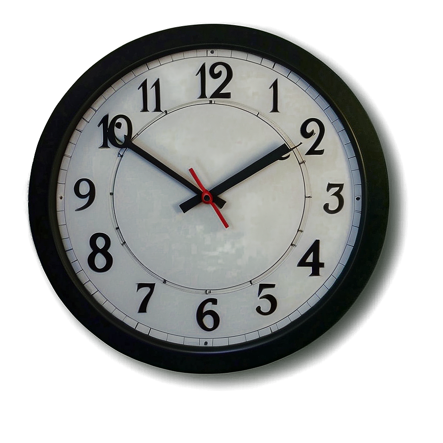 Office Wall Clock PNG 06262024 PNG with transparent background