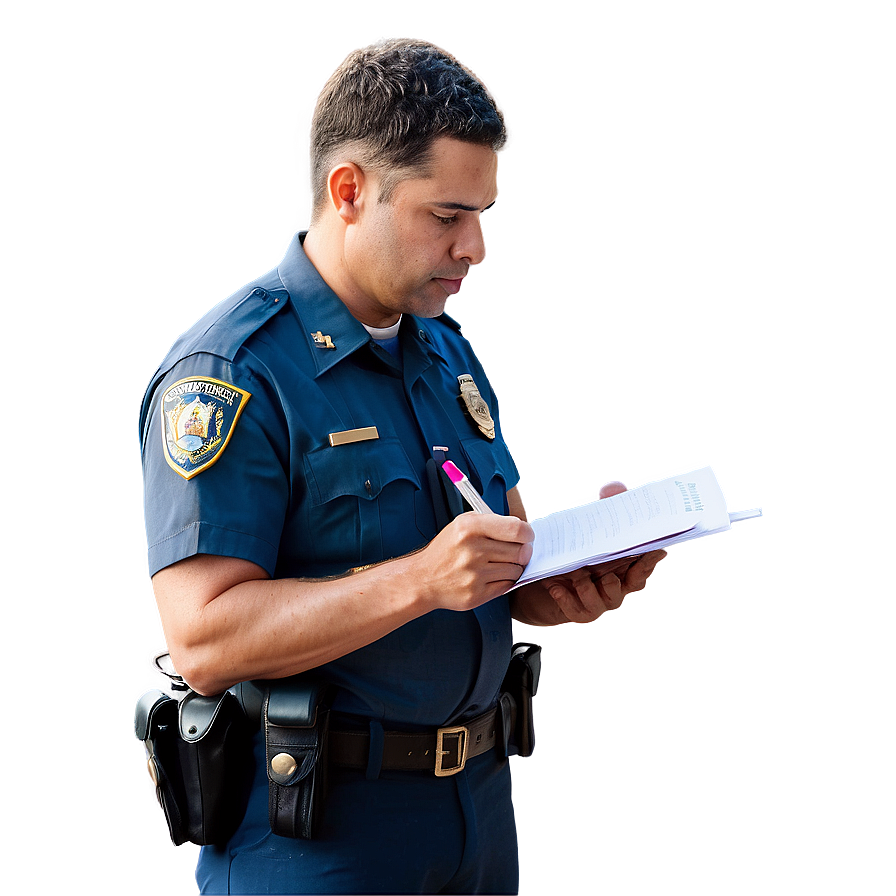 Officer Writing Ticket Png 06252024