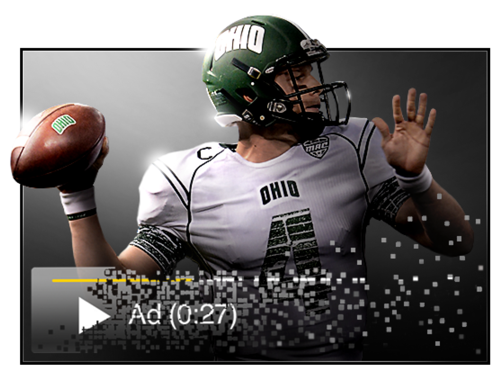 Ohio Football Quarterback Preparing Pass