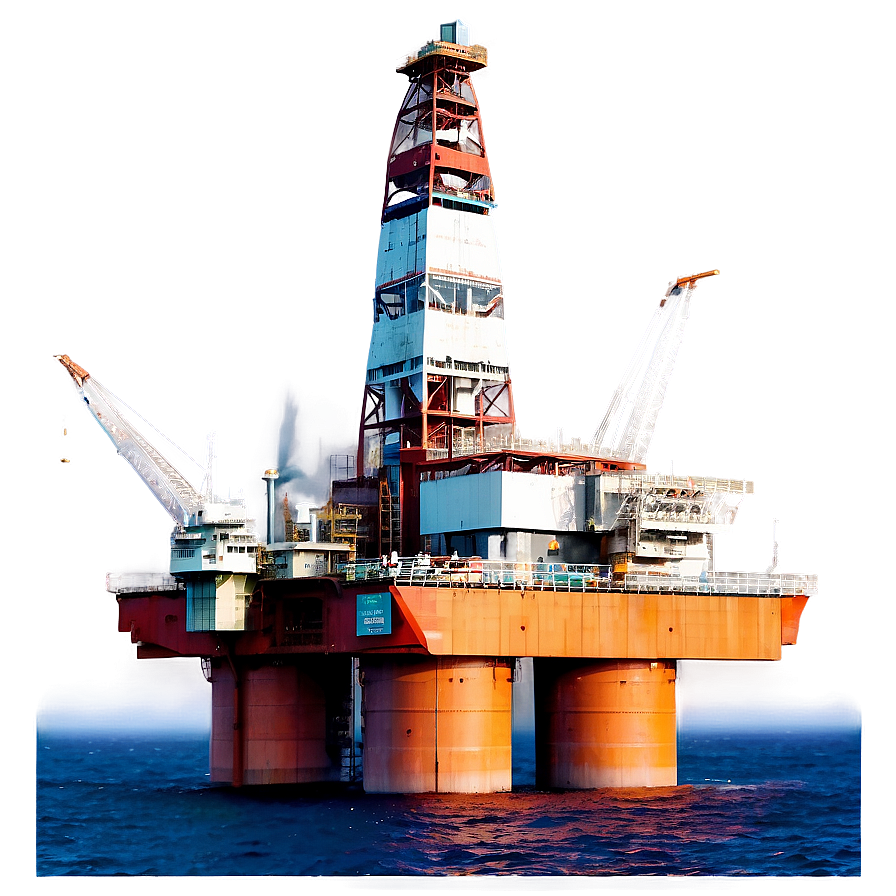 Oil Rig In Heavy Weather Png Hhn53