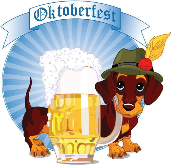 Dachshund With Crown Clipart Clip Art Transparent Download - Free Oktoberfest Clip Art, HD Png Download PNG with transparent background