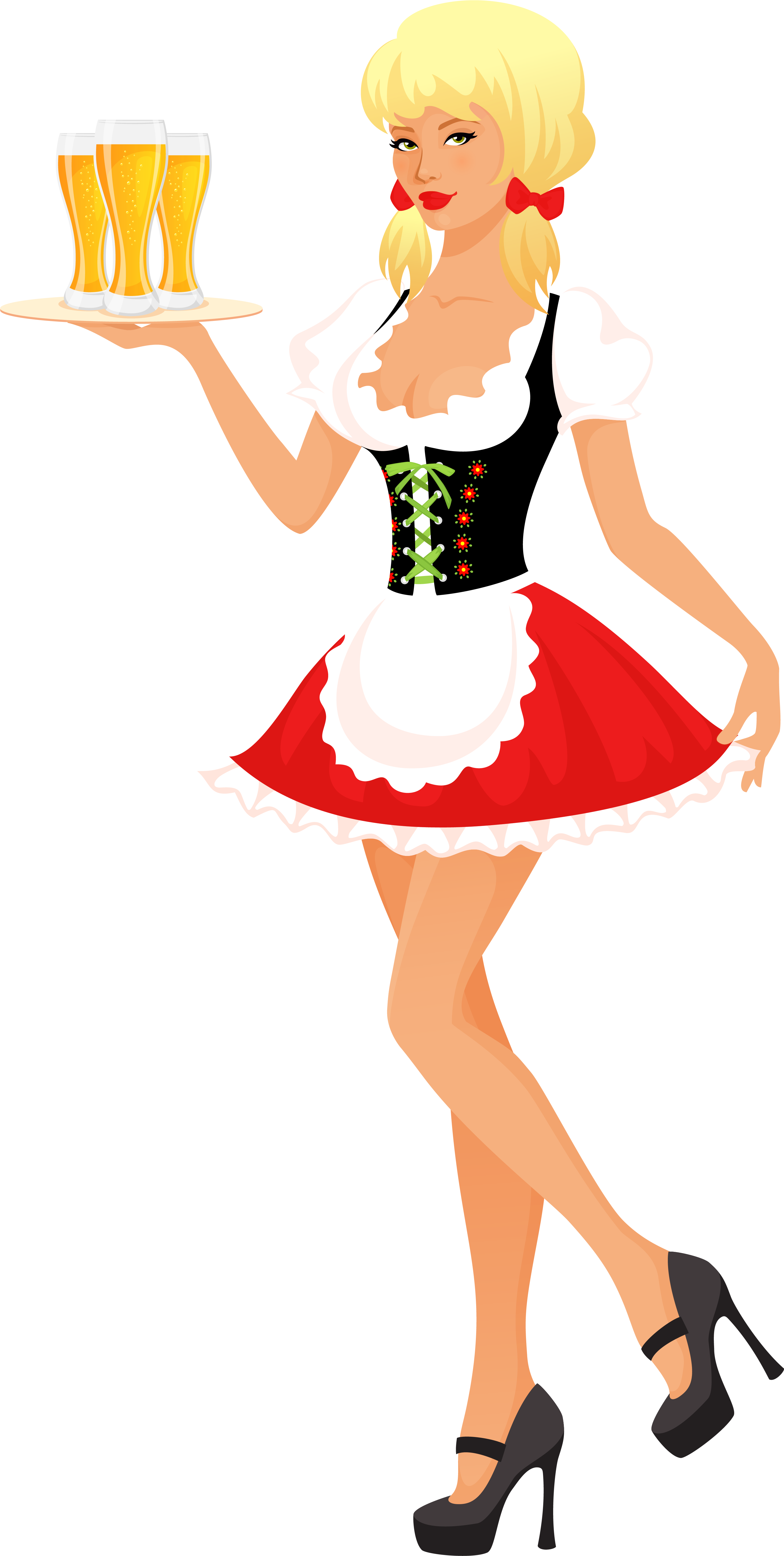 Picture Black And White Stock Oktoberfest With Beer - Oktoberfest Girl Clipart, HD Png Download PNG with transparent background