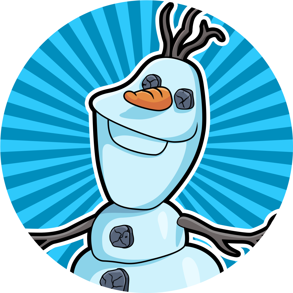 Olaf Animated Snowman Portrait