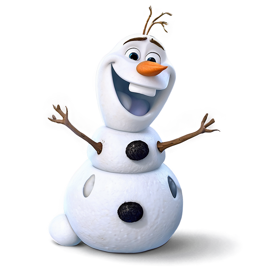 Olaf Joyful Expression Png 45