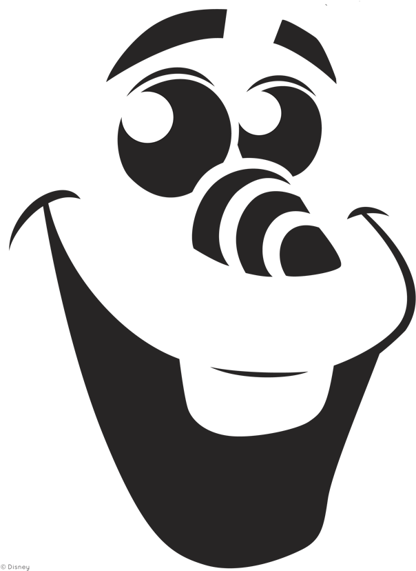27 Images Of Frozen Pumpkin Carving Template - Olaf Pumpkin Stencil Printable, HD Png Download PNG with transparent background