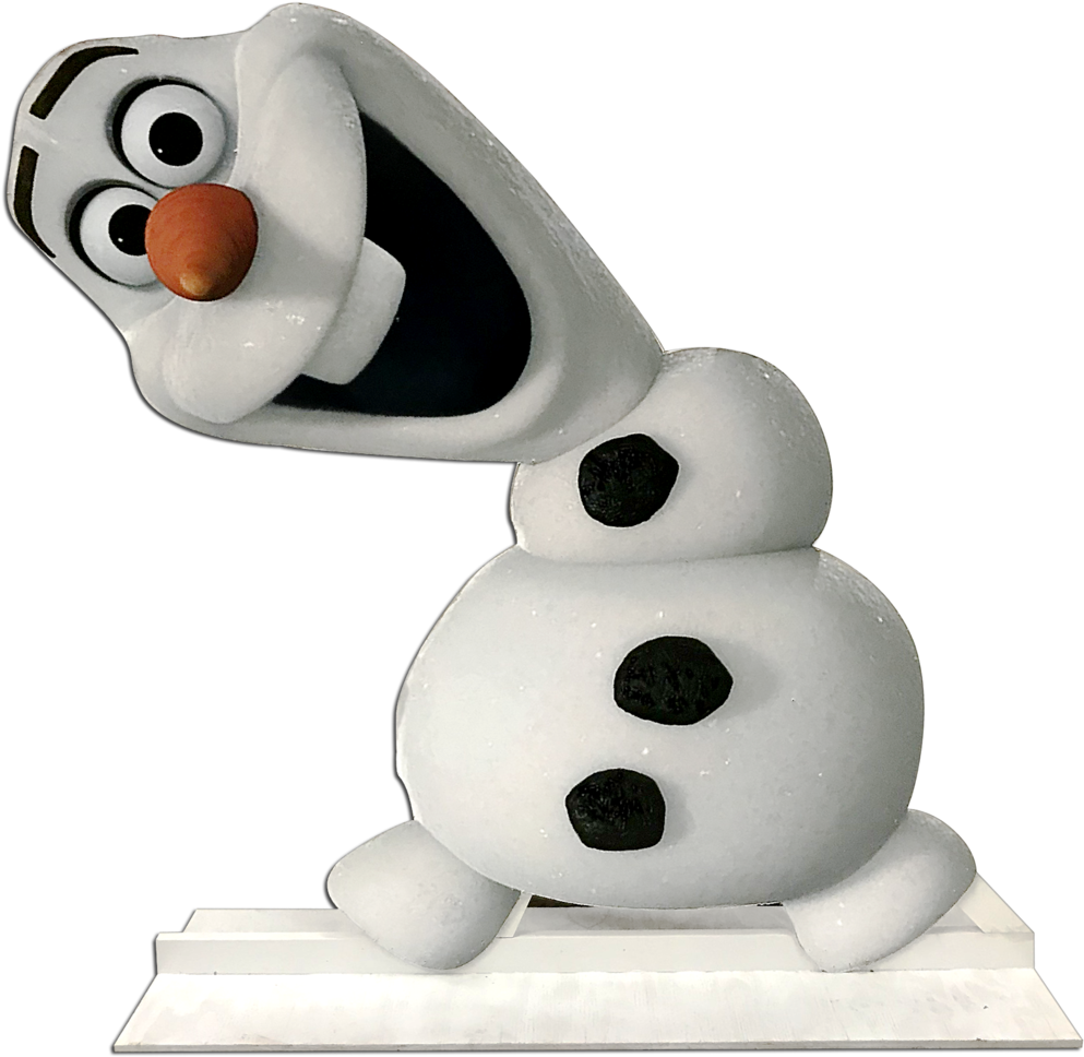 Olaf Snowman Character Excited Expression