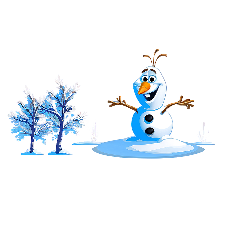 Olaf Winter Scene Png 05232024