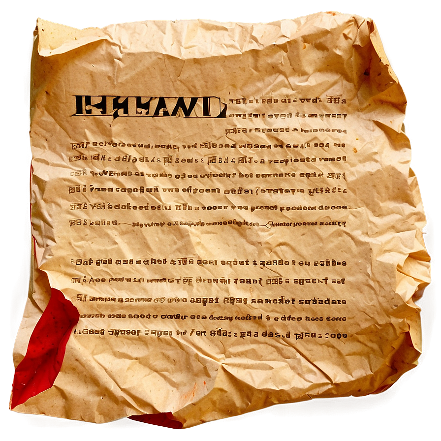 Old Crumpled Paper PNG 83 PNG with transparent background