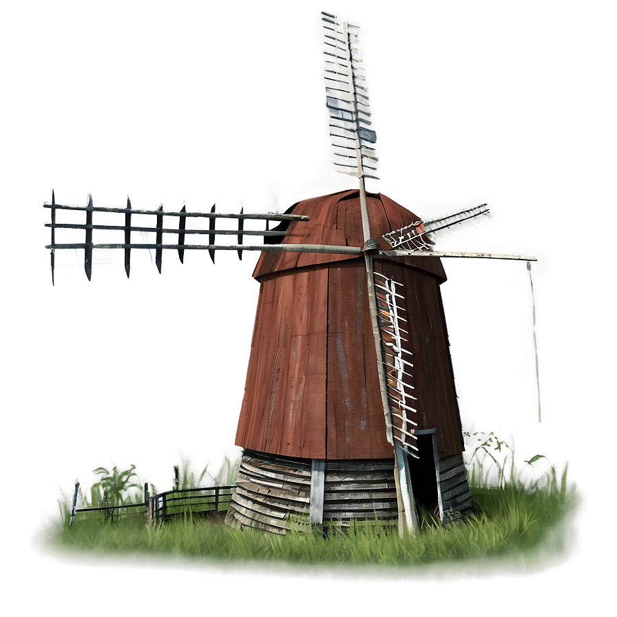 Old Farm Windmill PNG 05242024 PNG image with a transparent background, free high-resolution download