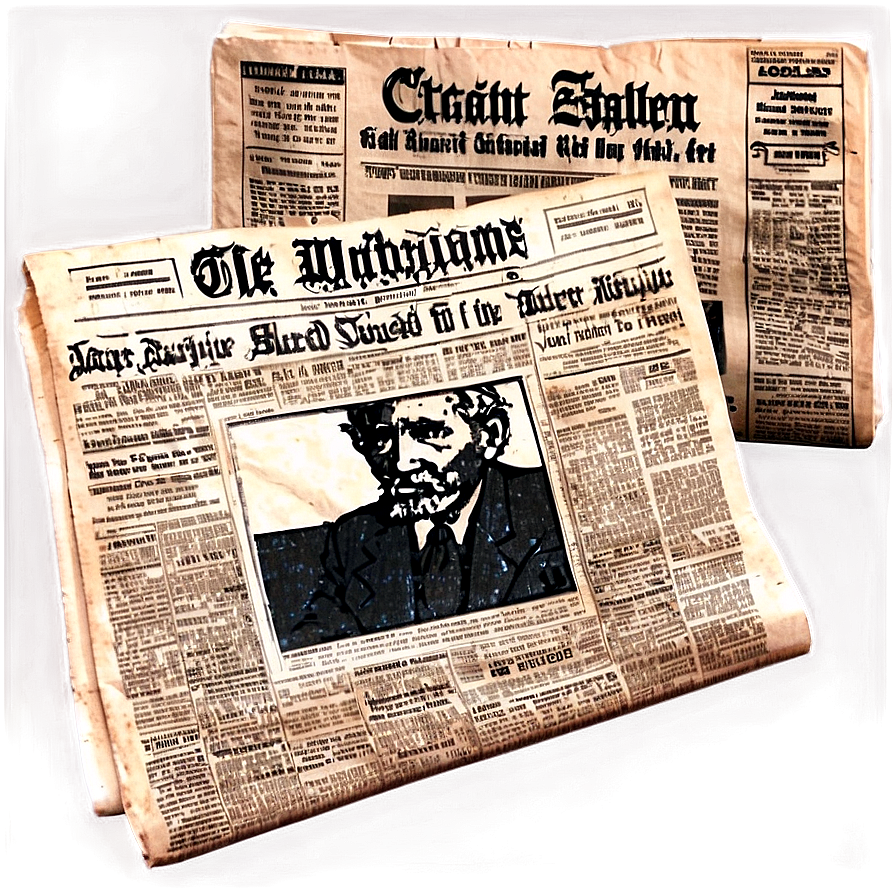 Old Fashioned Newspaper Png 05242024