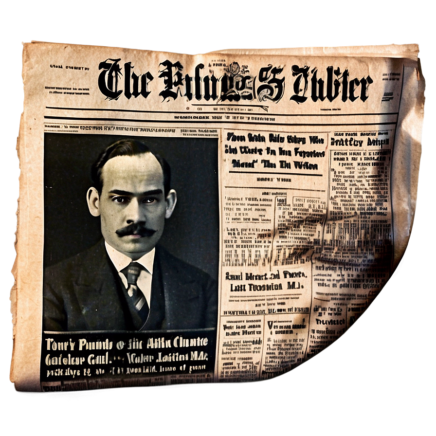 Old Fashioned Newspaper Png Cua27