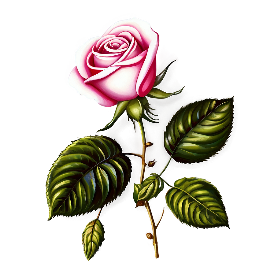 Old-fashioned Rose Graphic Png Kxs