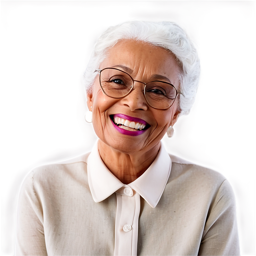 Old Lady Smiling Portrait Png 79