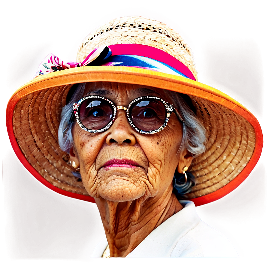 Old Lady With Hat Png 3