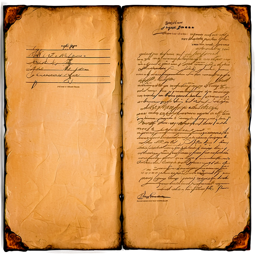 Old Legal Document Paper Png 30