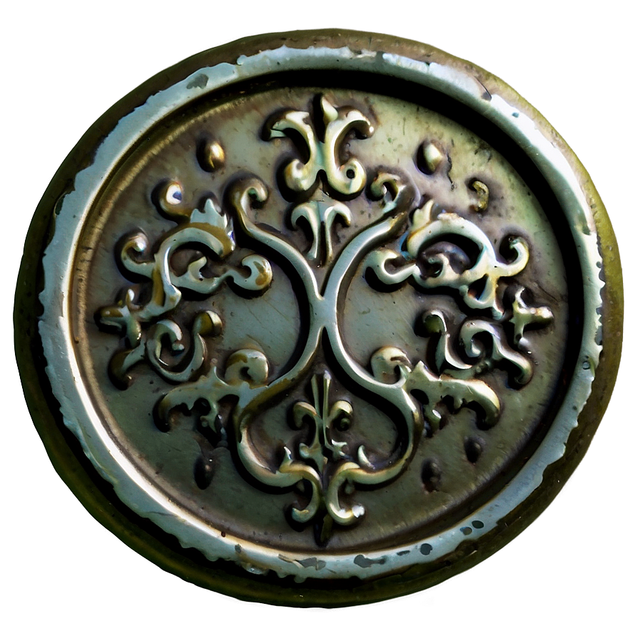 Old Metal Plate Charm Png 31