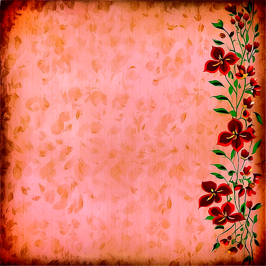 Old Paper Texture With Floral Pattern Png 06252024