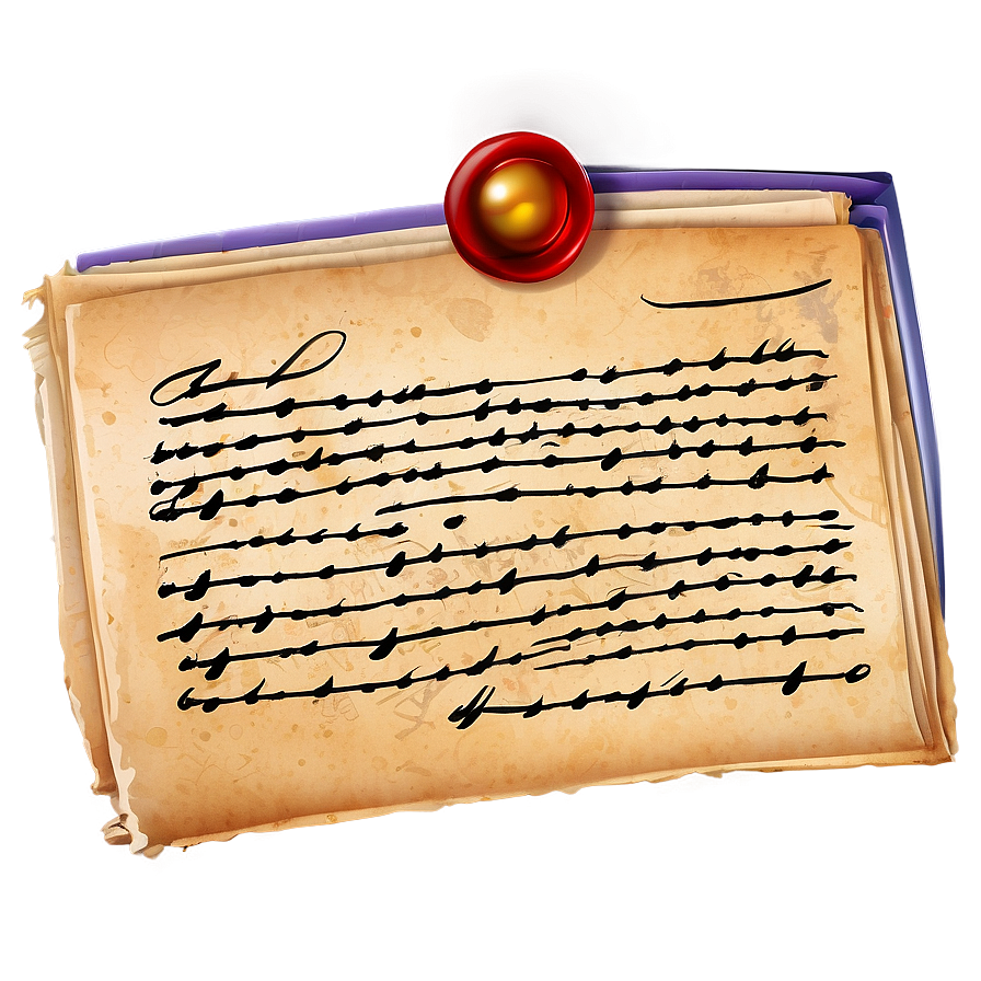 Old Paper With Cursive Writing Png 05232024