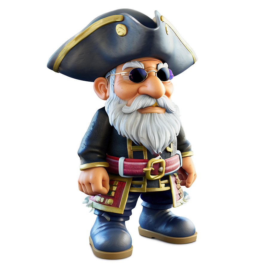 Old Pirate Captain PNG heg PNG with transparent background