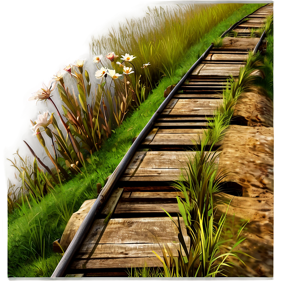 Old Railway Path PNG 06202024 PNG with transparent background